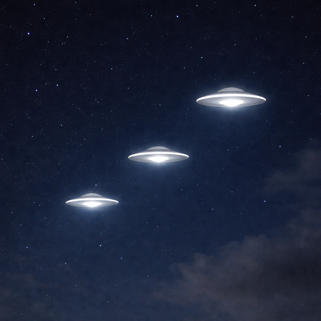 AI-generated illustration of UFO sighting in Oglesby, Illinois