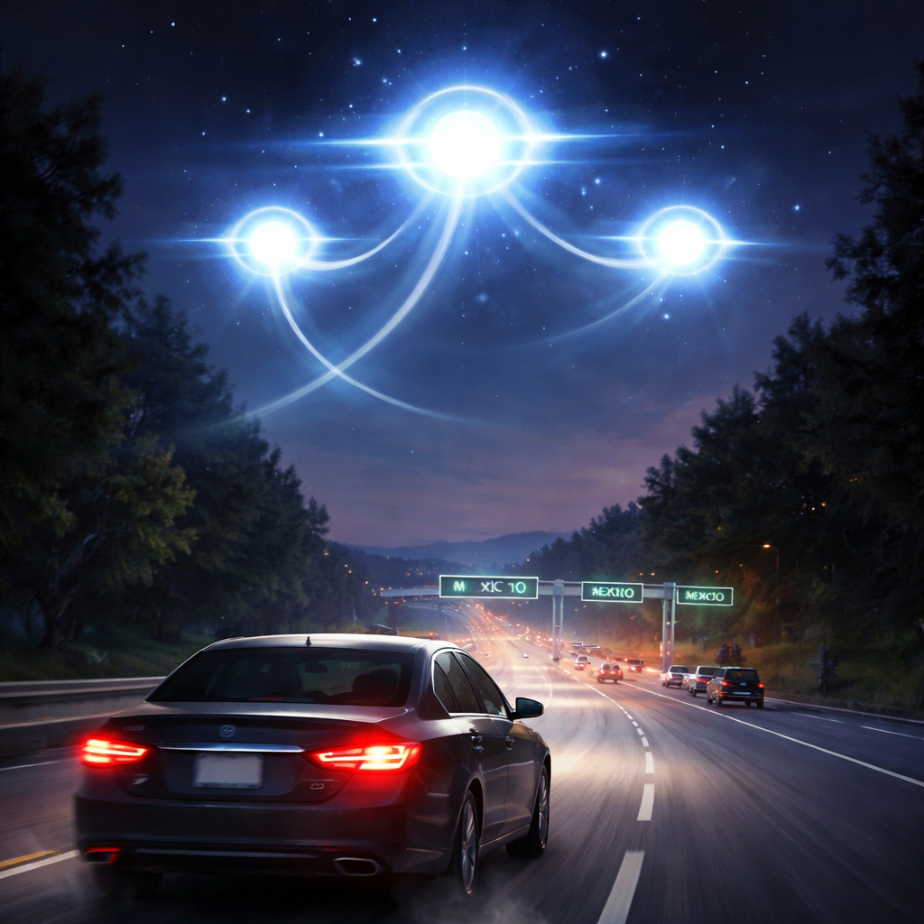 AI-generated illustration of orb / sphere UFO sighting in Lakeside, California