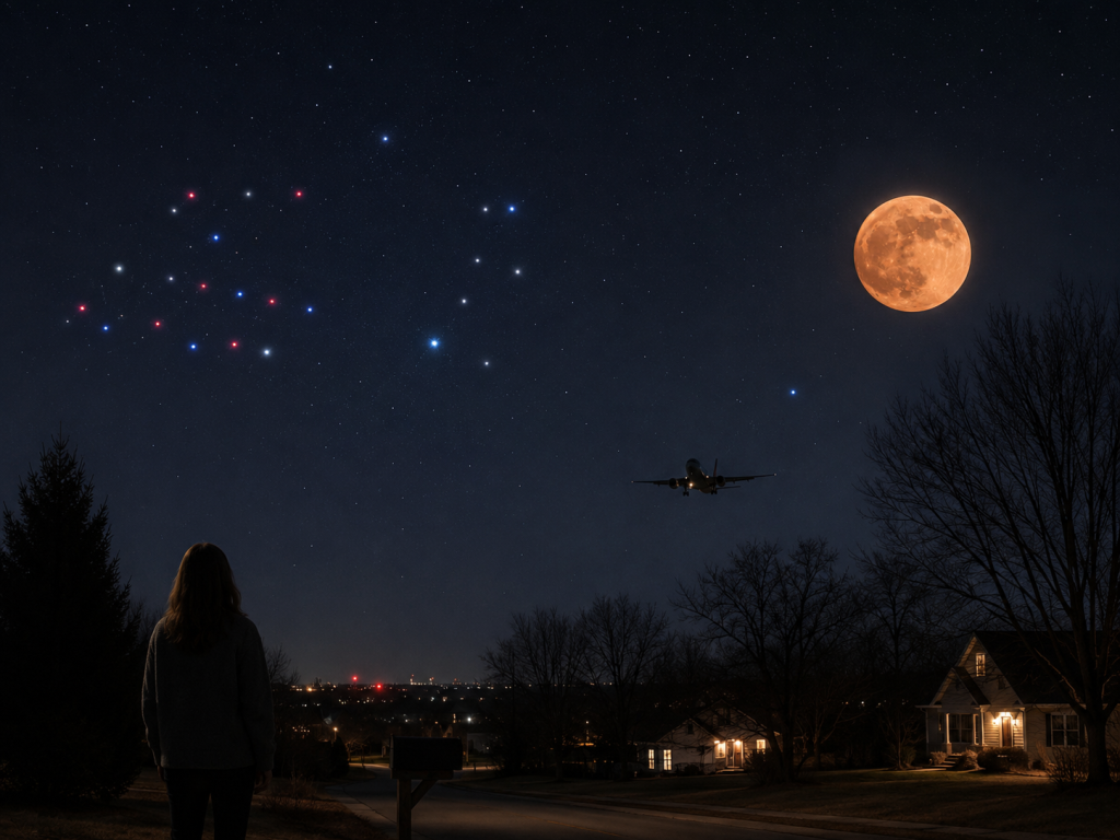 AI-generated illustration of orb / sphere UFO sighting in Richmond, Virginia