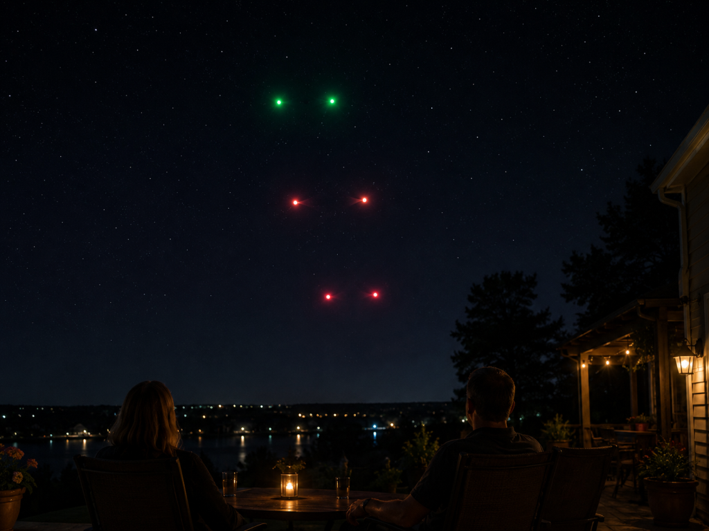 AI-generated illustration of orb / sphere UFO sighting in Post Falls, Idaho